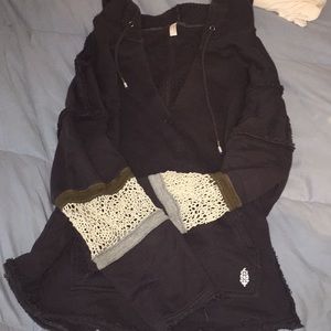 Free people movement black sweatshirt